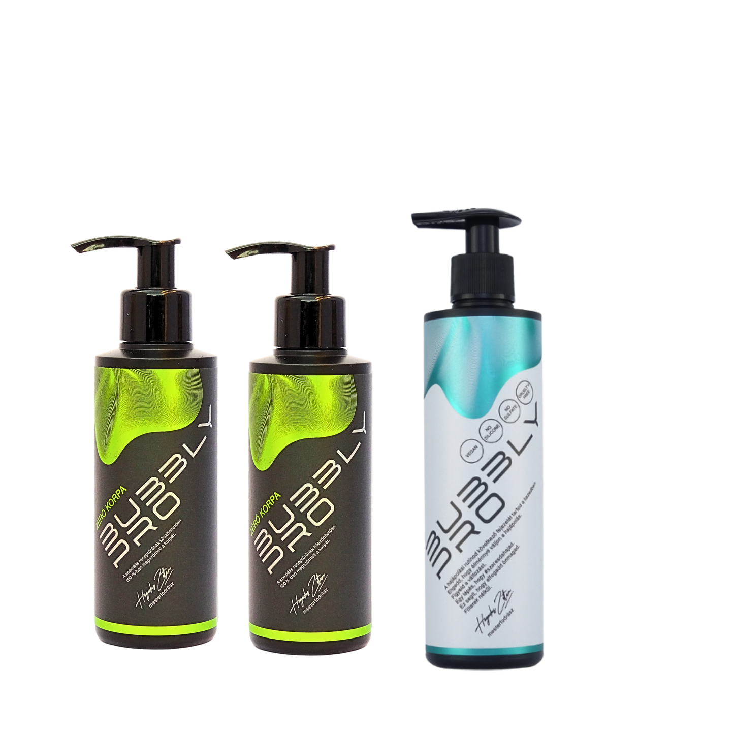 Extra ZERO Korpa Pack (BubblyPro Zero Korpa sampon 2 db +BubblyPro Balzsam-Pakolás)