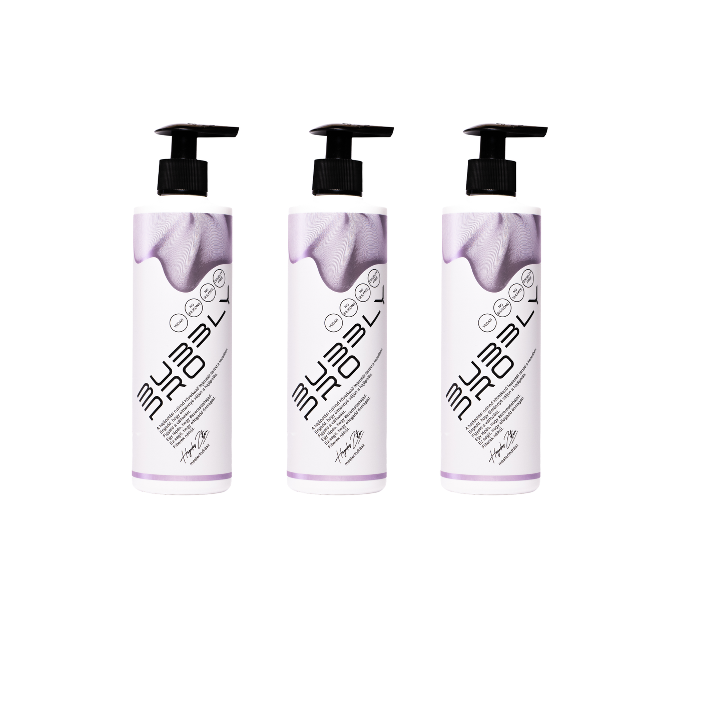 BubblyPro Volume Professzionális Sampon Pack -3 darab (gyorsan zsírosodó és/vagy könnyen lelapuló hajra)