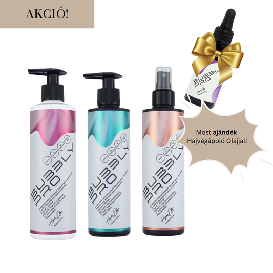 BubblyPro MidiPack +AJÁNDÉK BubblyPro Finishing Oil (professzionális sampon +balzsam-pakolás +leave-in balzsam +finishing oil)
