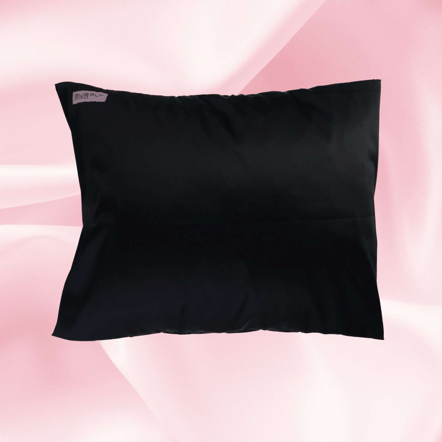 Szatén párnahuzat 40*50cm - rózsaszín/fekete