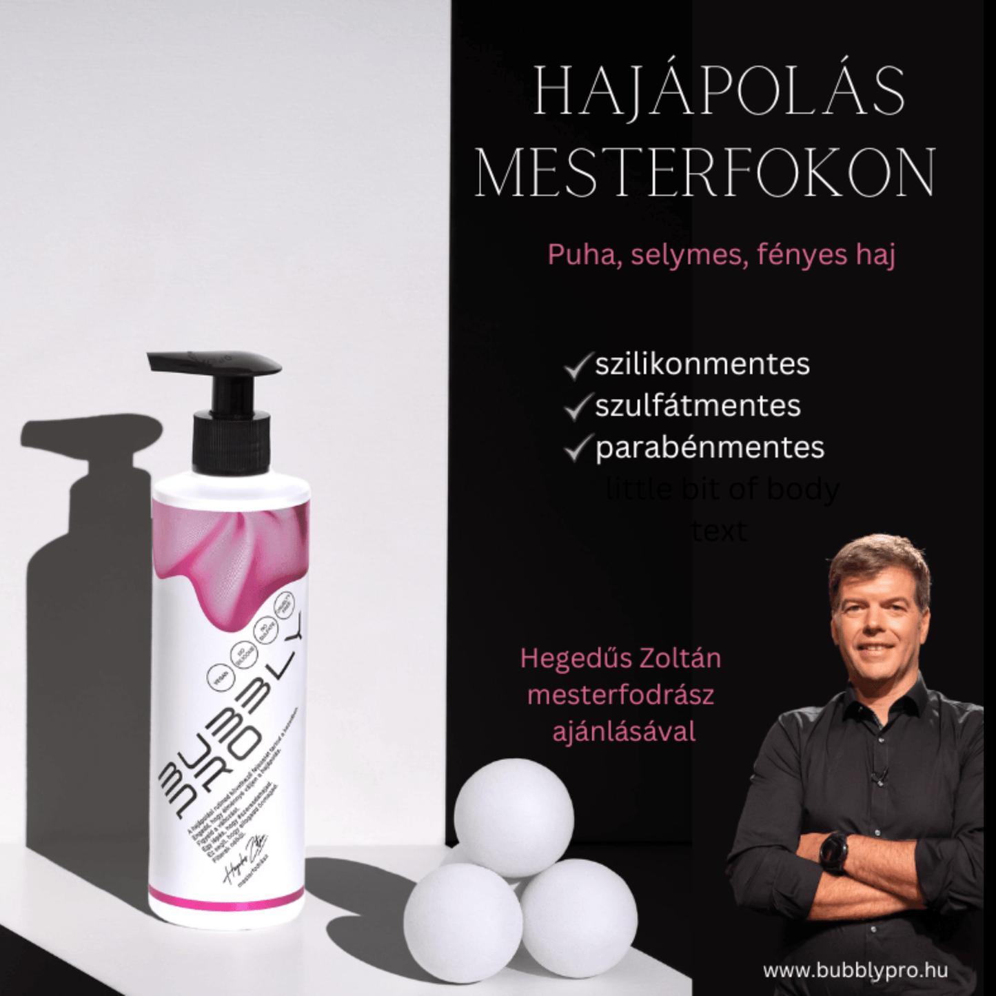 BubblyPro Repair Professzionális Sampon (göndör/szőkített/melírozott/igényebevett/roncsolt hajra)